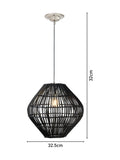 BHS black bamboo bobbin shade ceiling light - British product