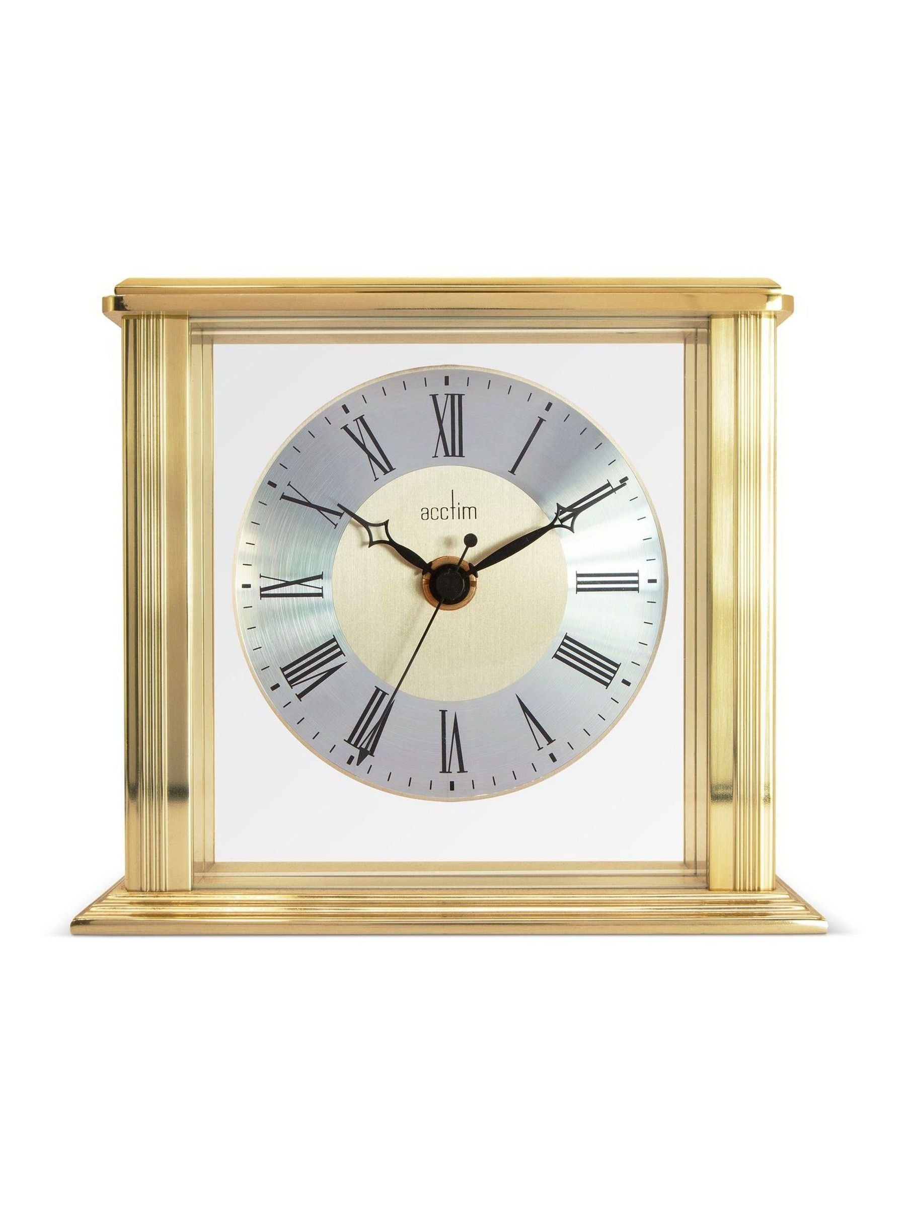 Acctim Hamilton table clock gold tone (British brand)