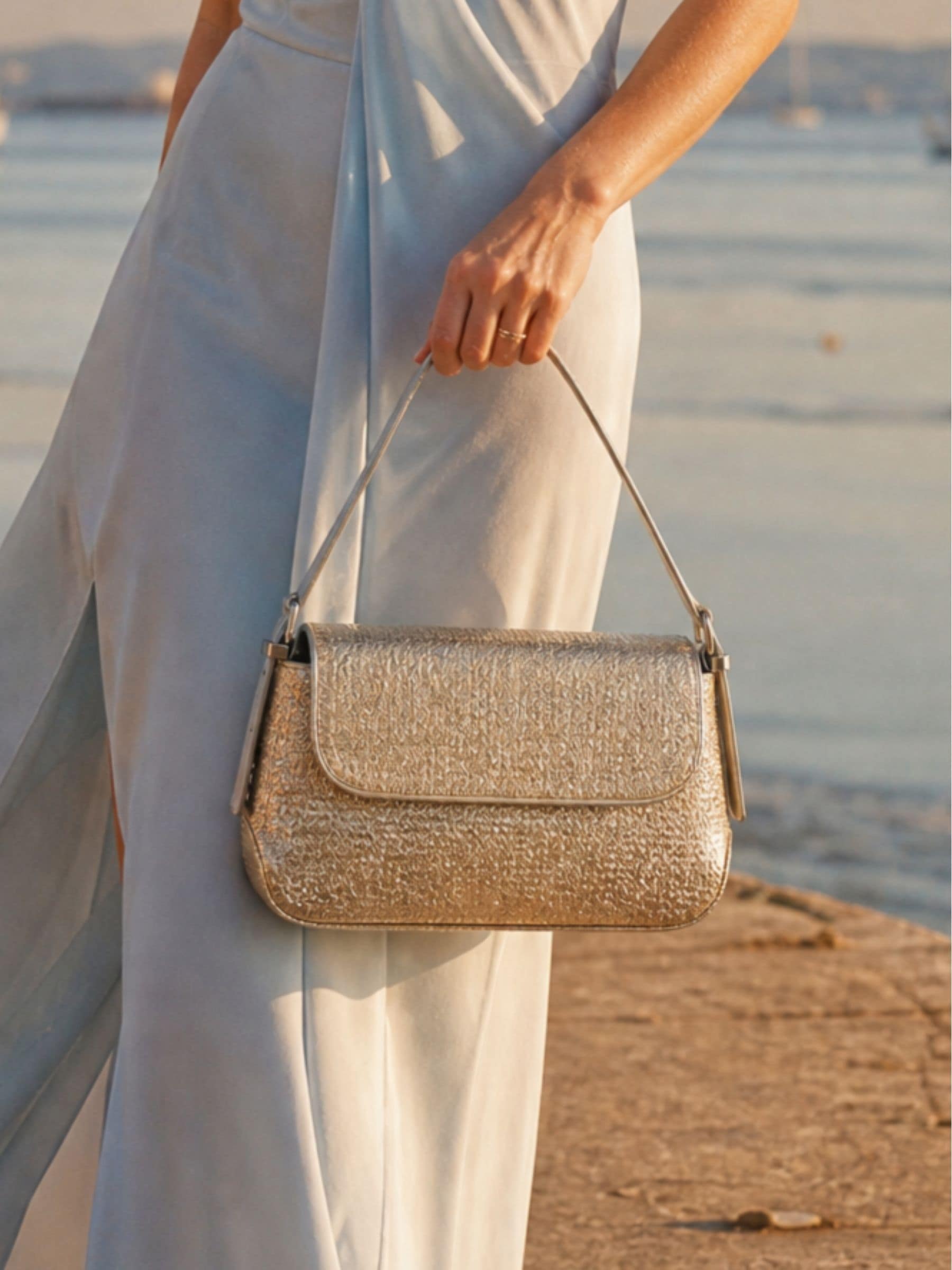 Novo Yellow Raffia Andorra Shoulder Bag