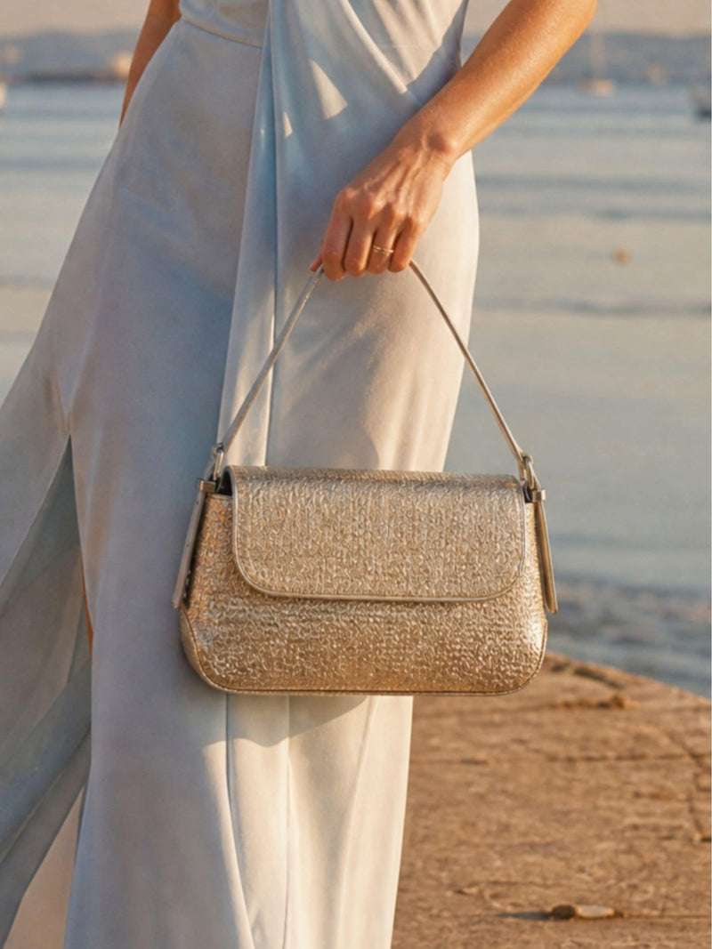 Novo Yellow Raffia Andorra Shoulder Bag