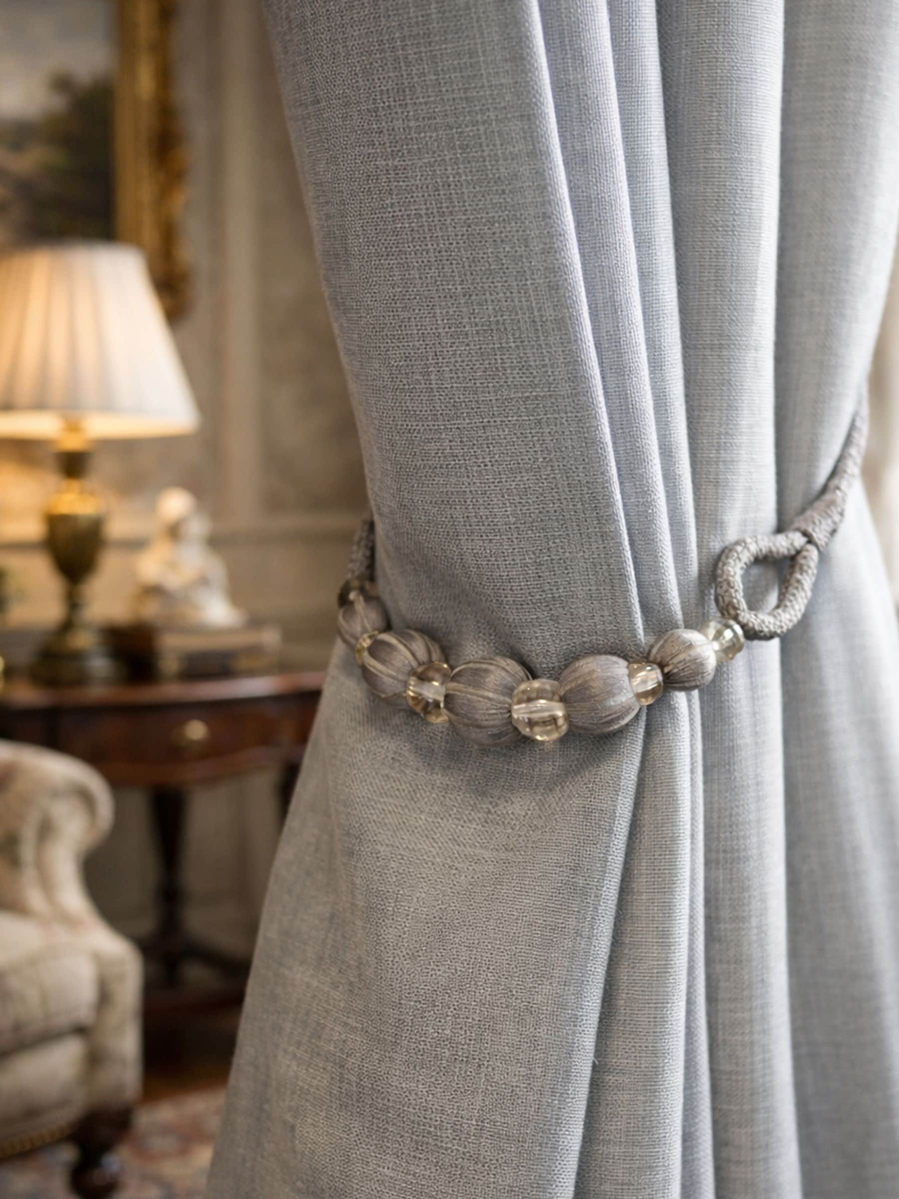 Laura Ashley silver Marrion tiebacks pair - British product