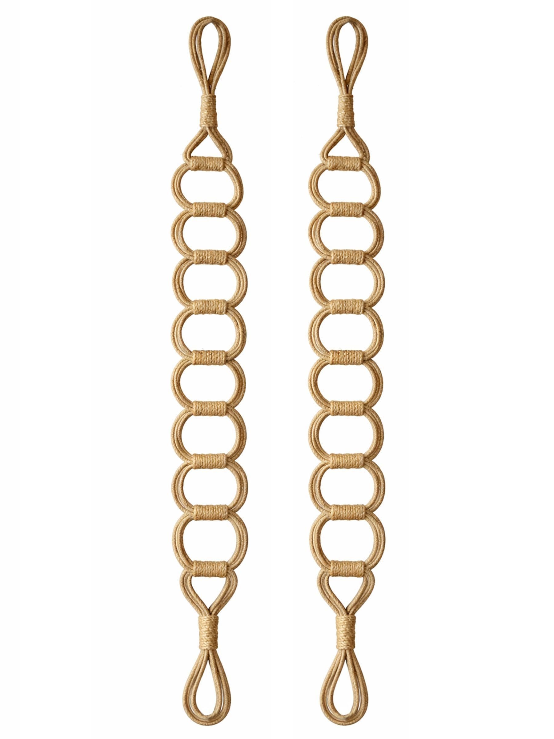 Laura Ashley natural Ardal tiebacks set of two 80cm (British brand)