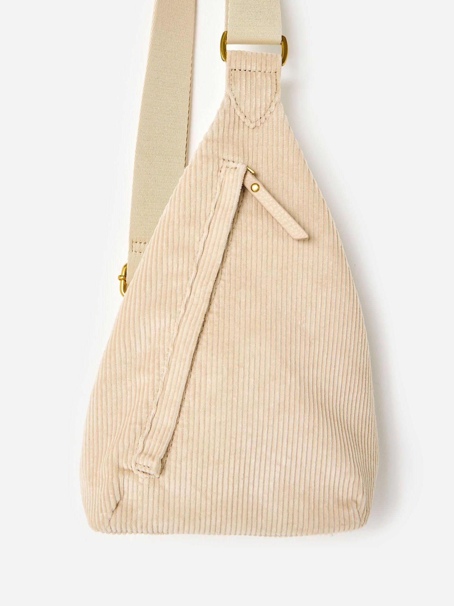 Oliver Bonas cream ecru corduroy belt bag, imported from the UK
