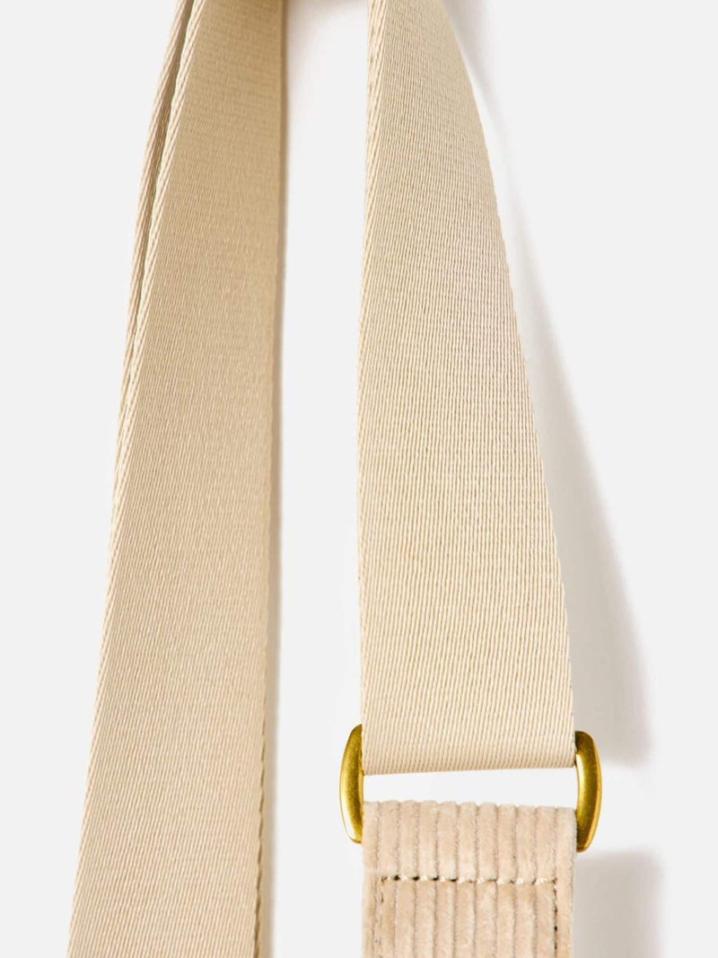 Oliver Bonas cream ecru corduroy belt bag, imported from the UK