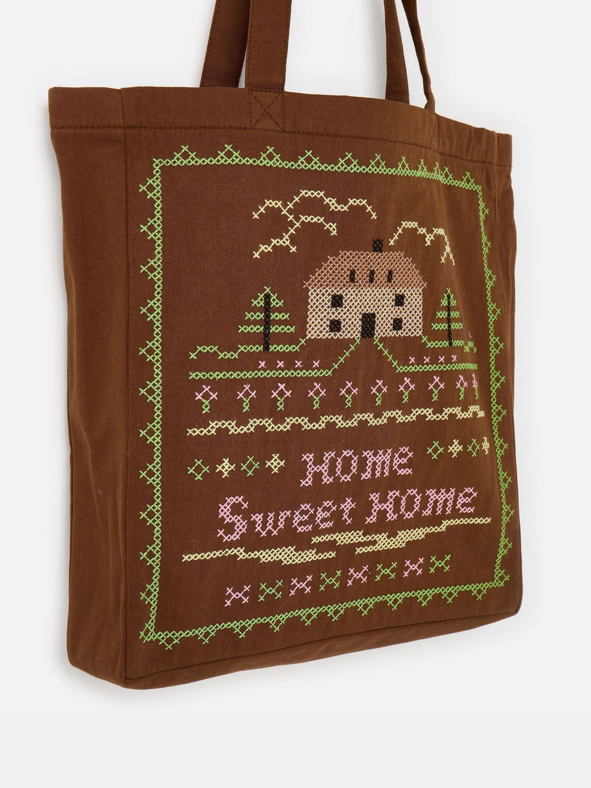 Oliver Bonas brown home sweet home tote bag, UK version