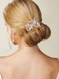 Jon Richard rose gold plated bridal hair clip, UK version