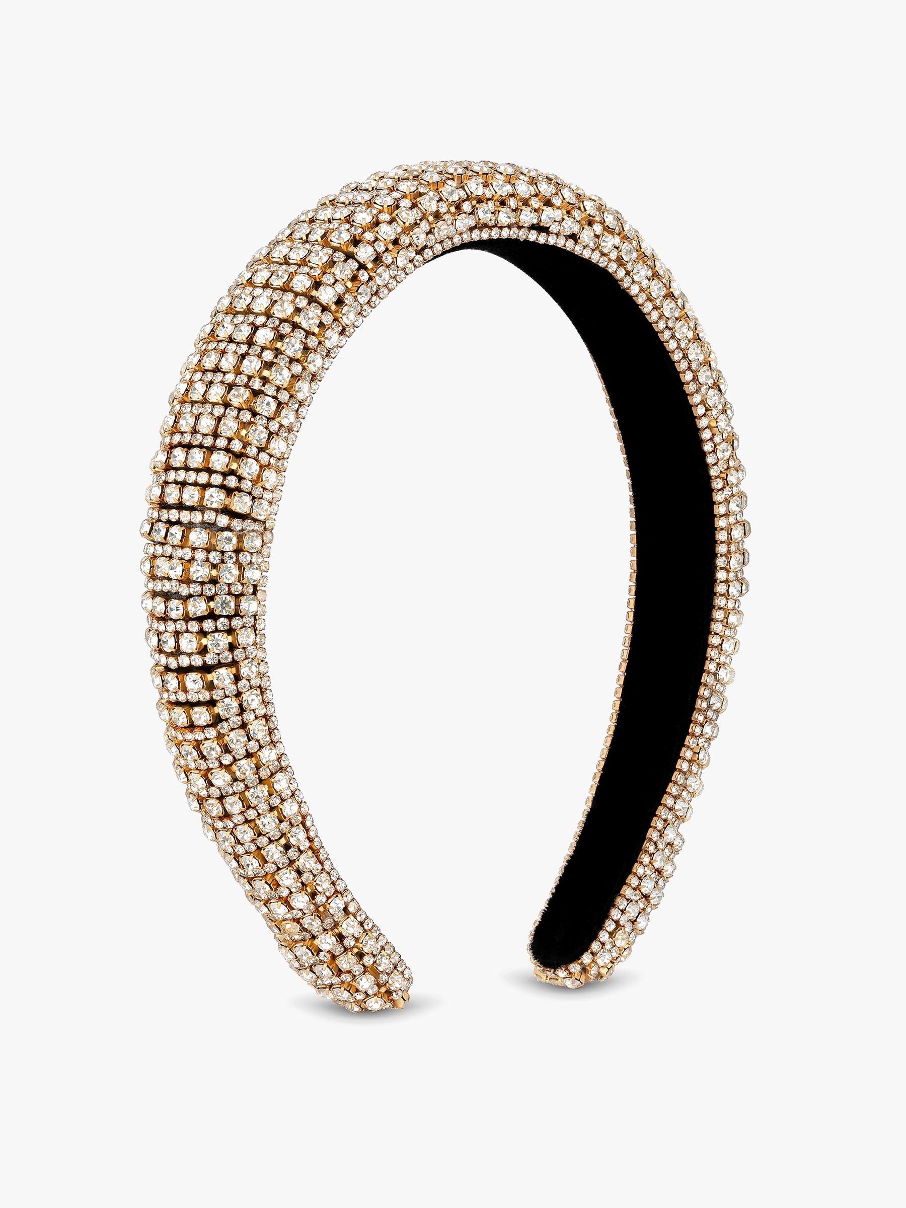 Jon Richard gold plated crystal headband, UK version