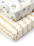 Tutti Bambini jungle orange cot bed fitted sheets 2 pack (British brand)