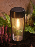 Lights4fun set of 2 black solar stake lights, imported from the UK