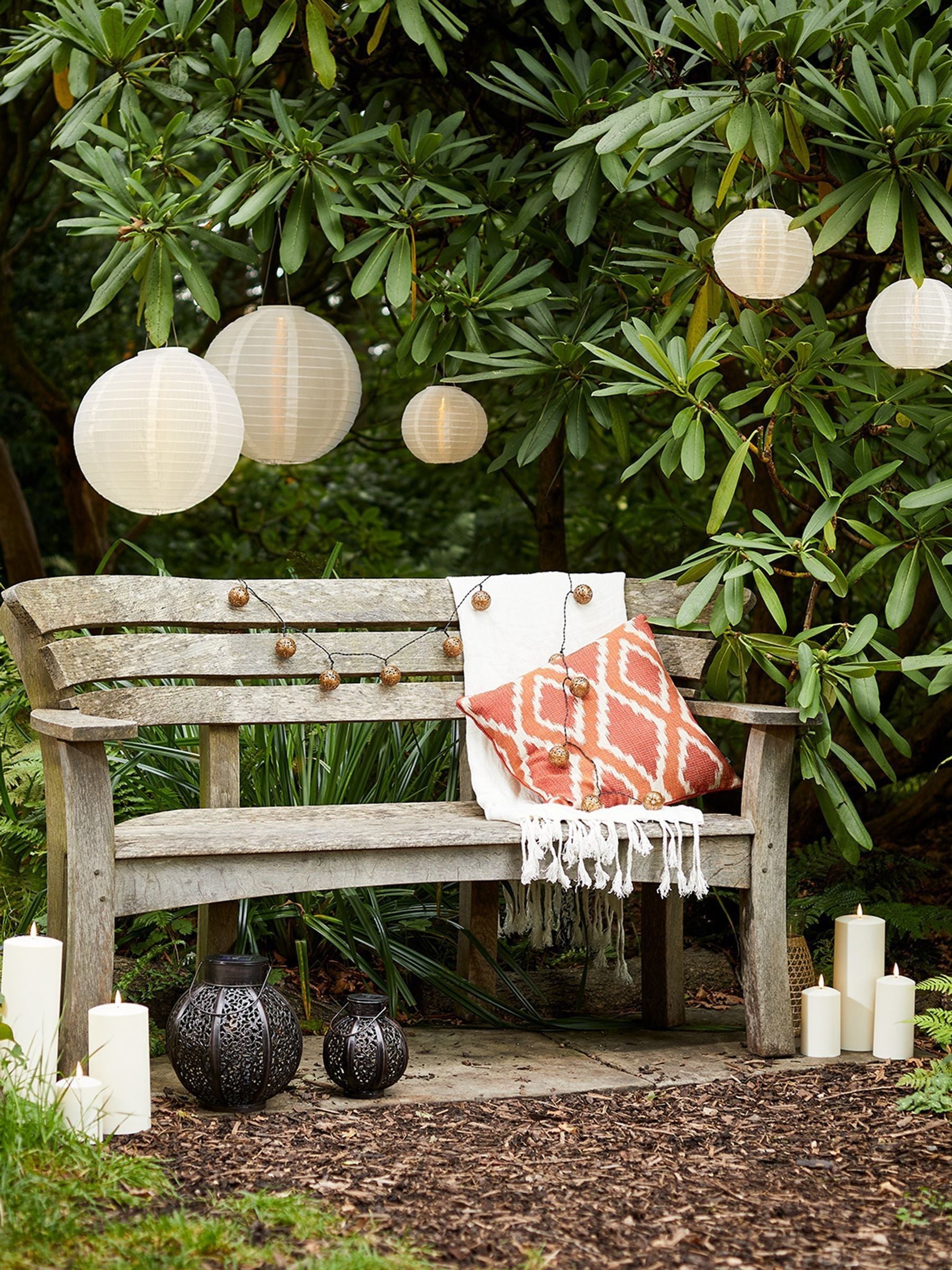 Lights4fun bronze Moroccan ball lights 16 LEDs (British brand)