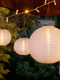 Lights4fun white cloud solar lanterns 3-pack (British brand)