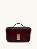 Apatchy Burgundy Flora Leather Bag - British product