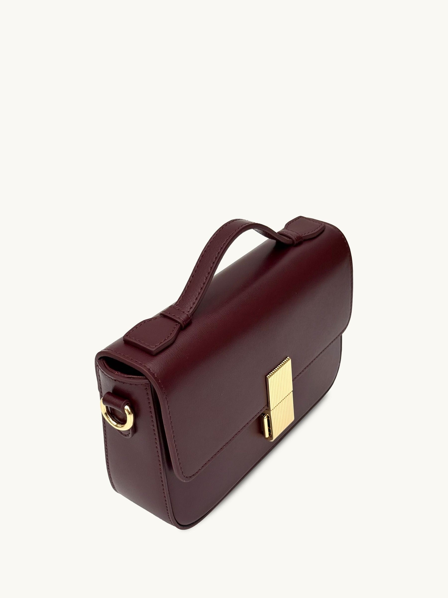 Apatchy Burgundy Flora Leather Bag - British product