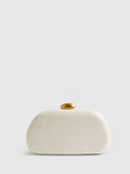 River Island cream snake print clutch bag, imported from the UK