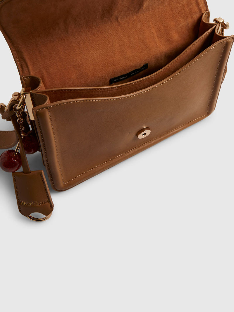River Island brown slouch tab front shoulder bag (British brand)