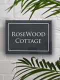 Loveabode engraved slate sign 30x20cm, imported from the UK