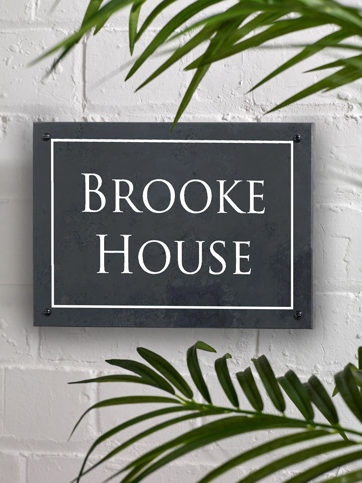 Loveabode engraved slate sign 30x20cm, imported from the UK