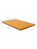 Lara-May mustard yellow leather placemat and coaster set, UK version