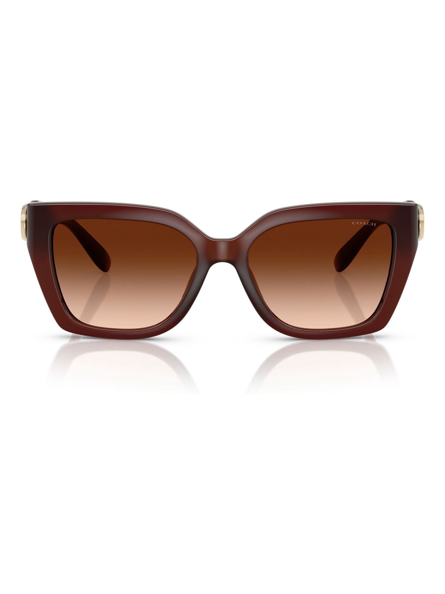 Coach brown square sunglasses gradient lenses (British brand)