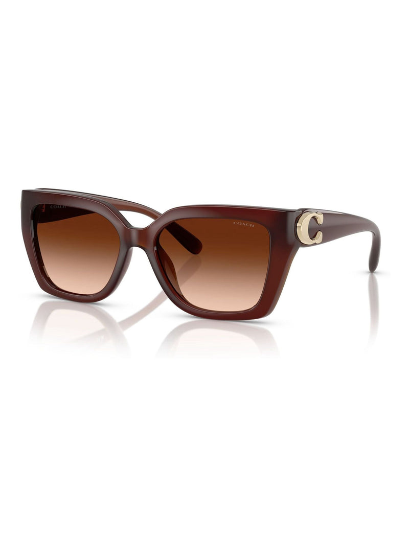 Coach brown square sunglasses gradient lenses (British brand)
