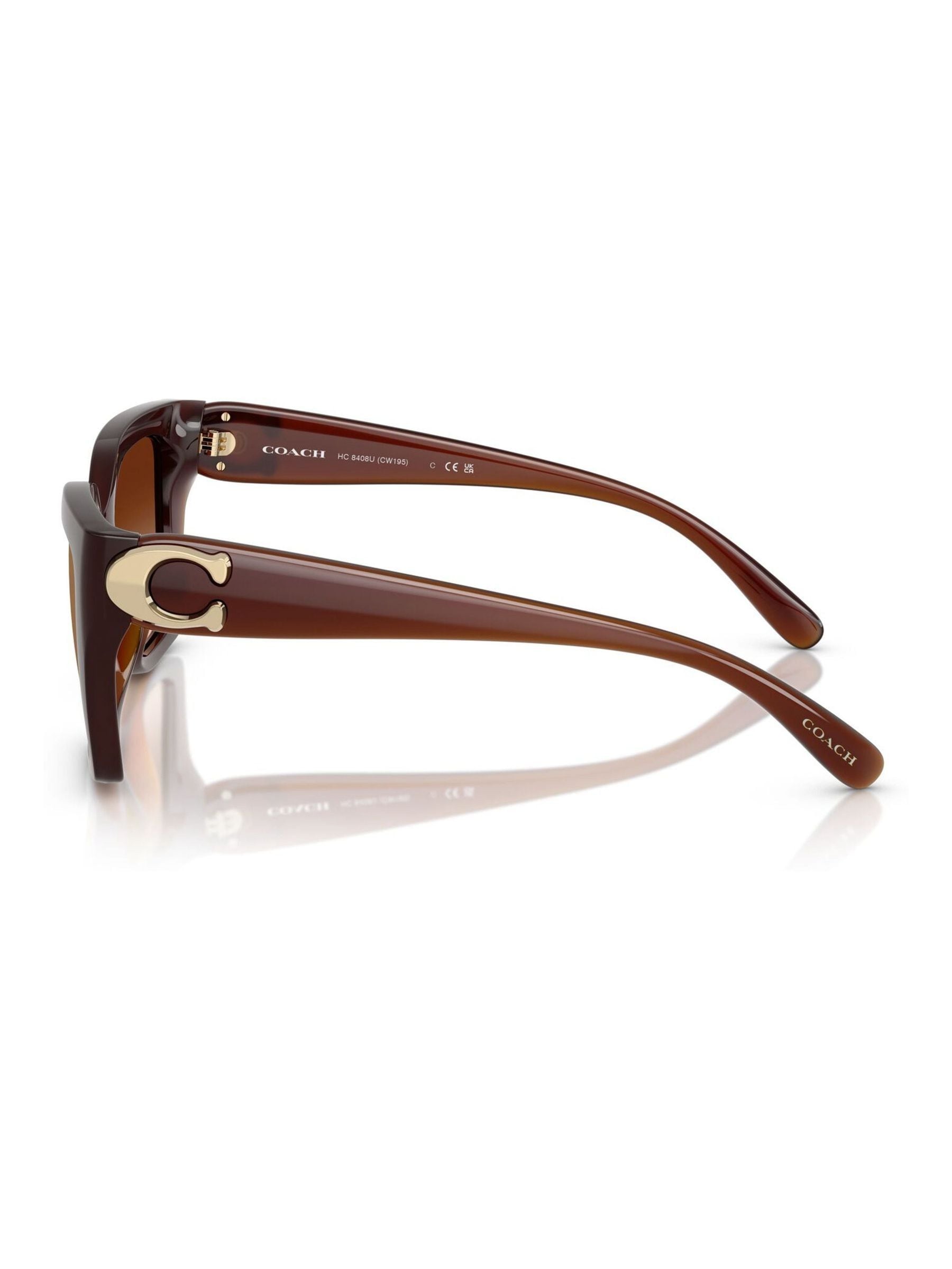 Coach brown square sunglasses gradient lenses (British brand)
