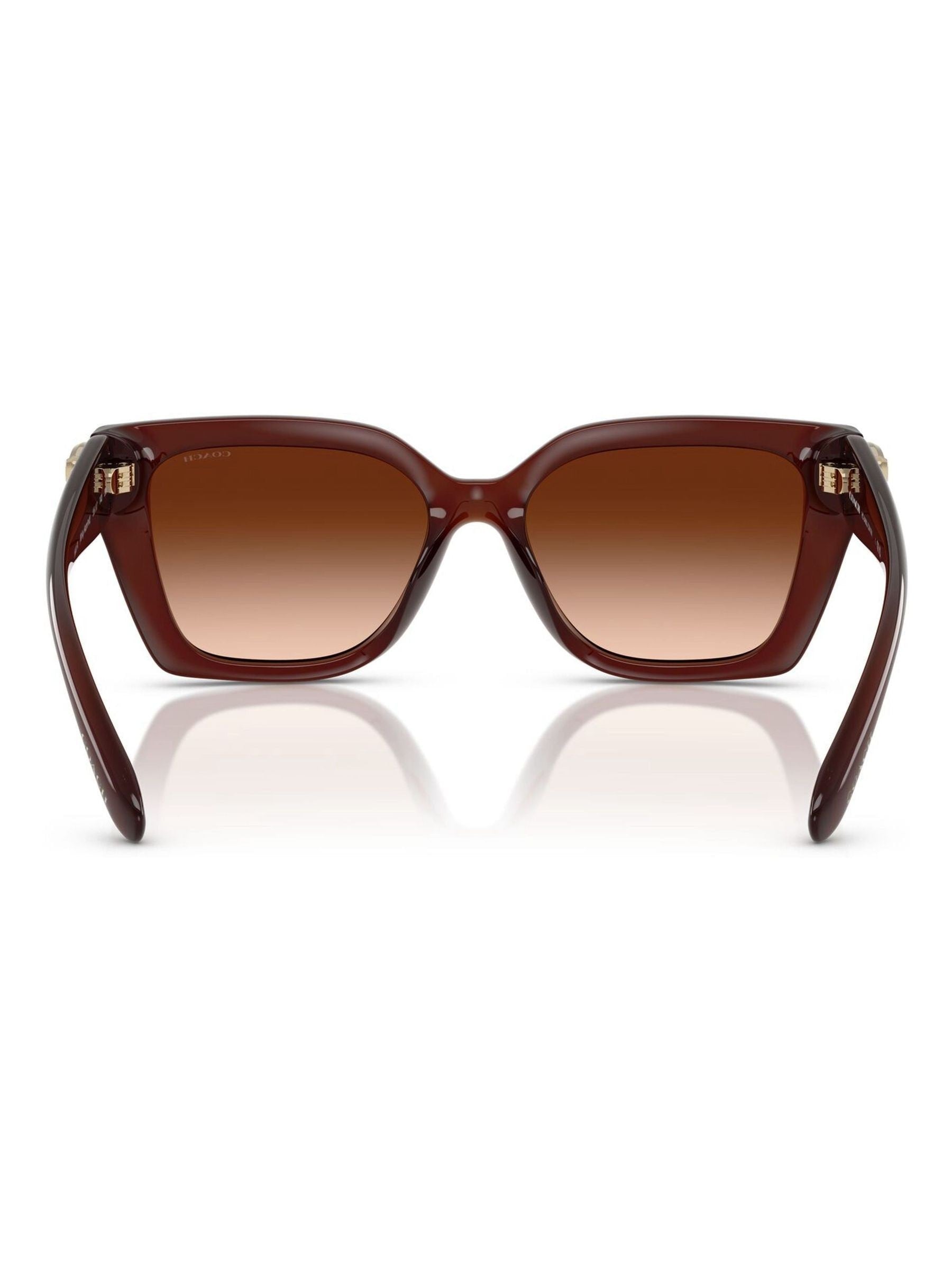 Coach brown square sunglasses gradient lenses (British brand)