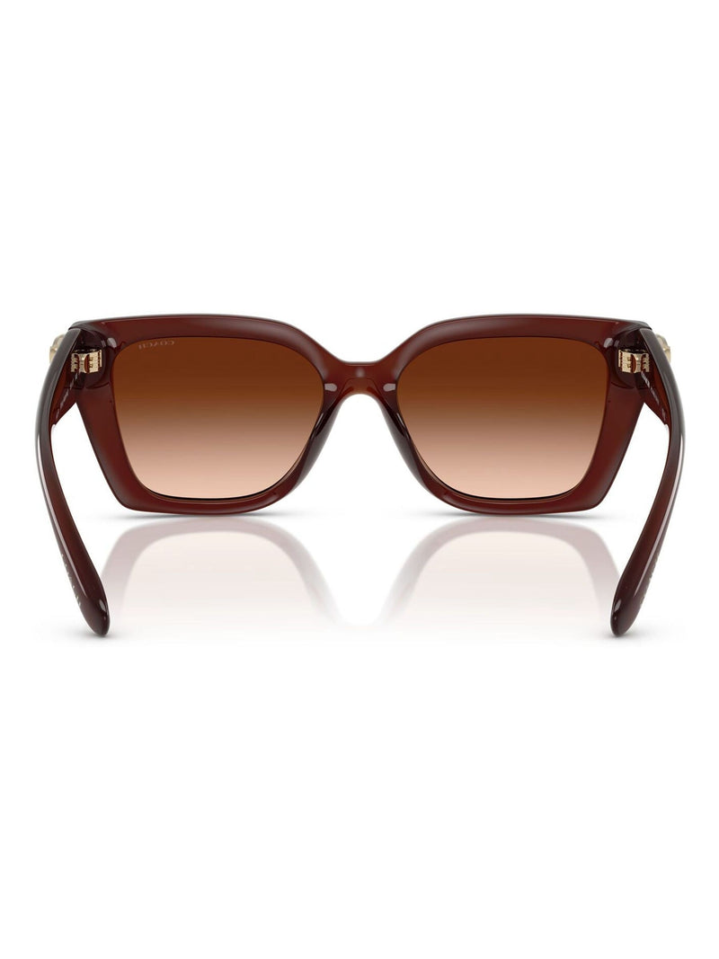 Coach brown square sunglasses gradient lenses (British brand)