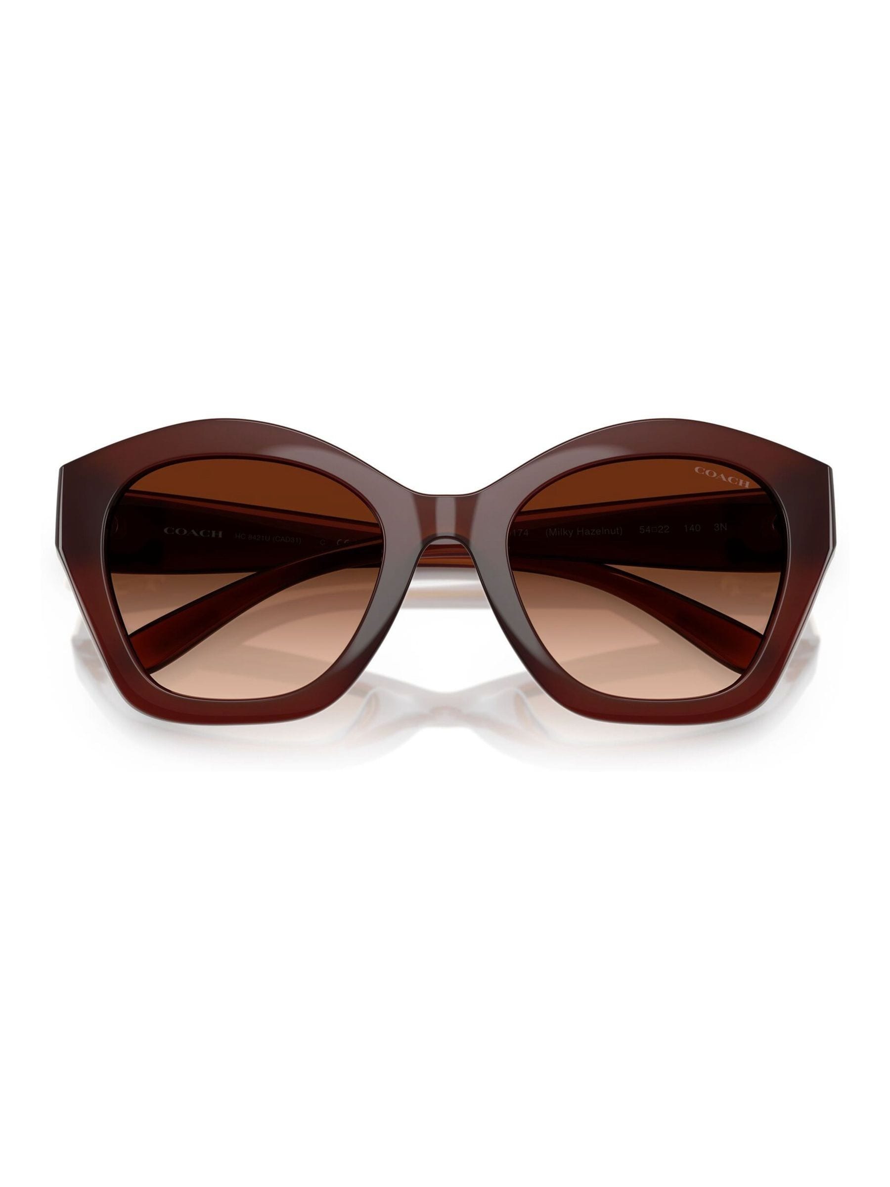 COACH brown irregular sunglasses (British brand)