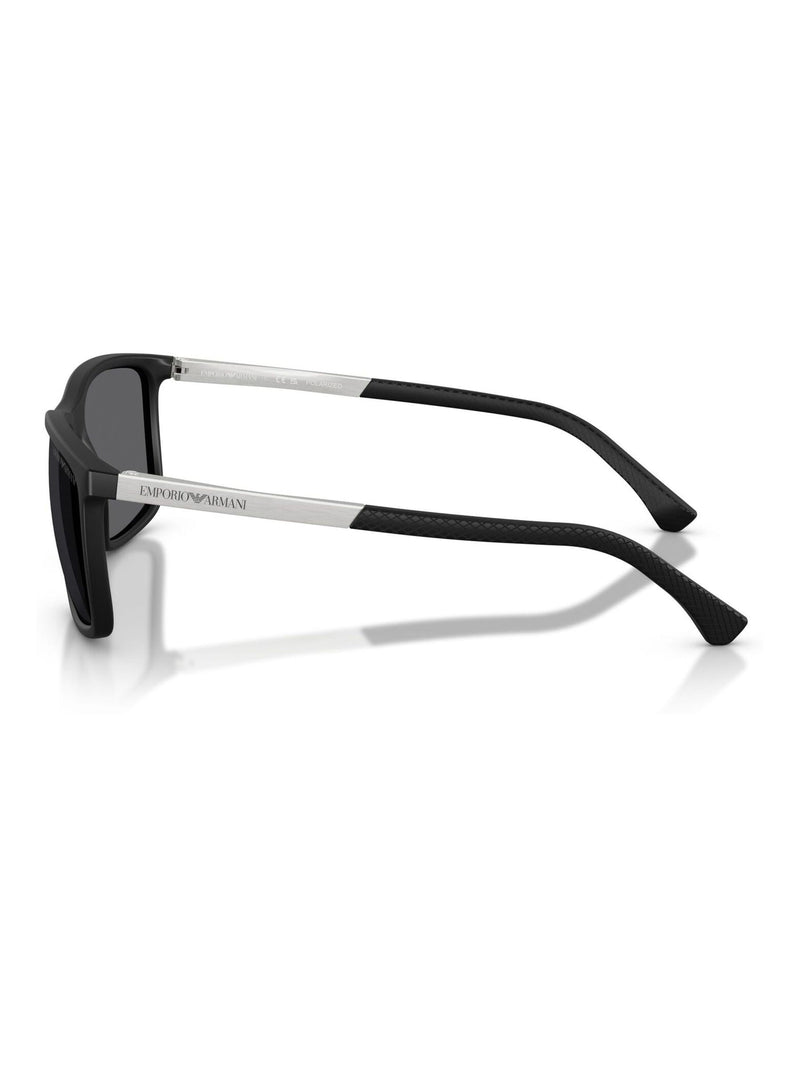 Emporio Armani black rectangle sunglasses with yellow lenses (British brand)