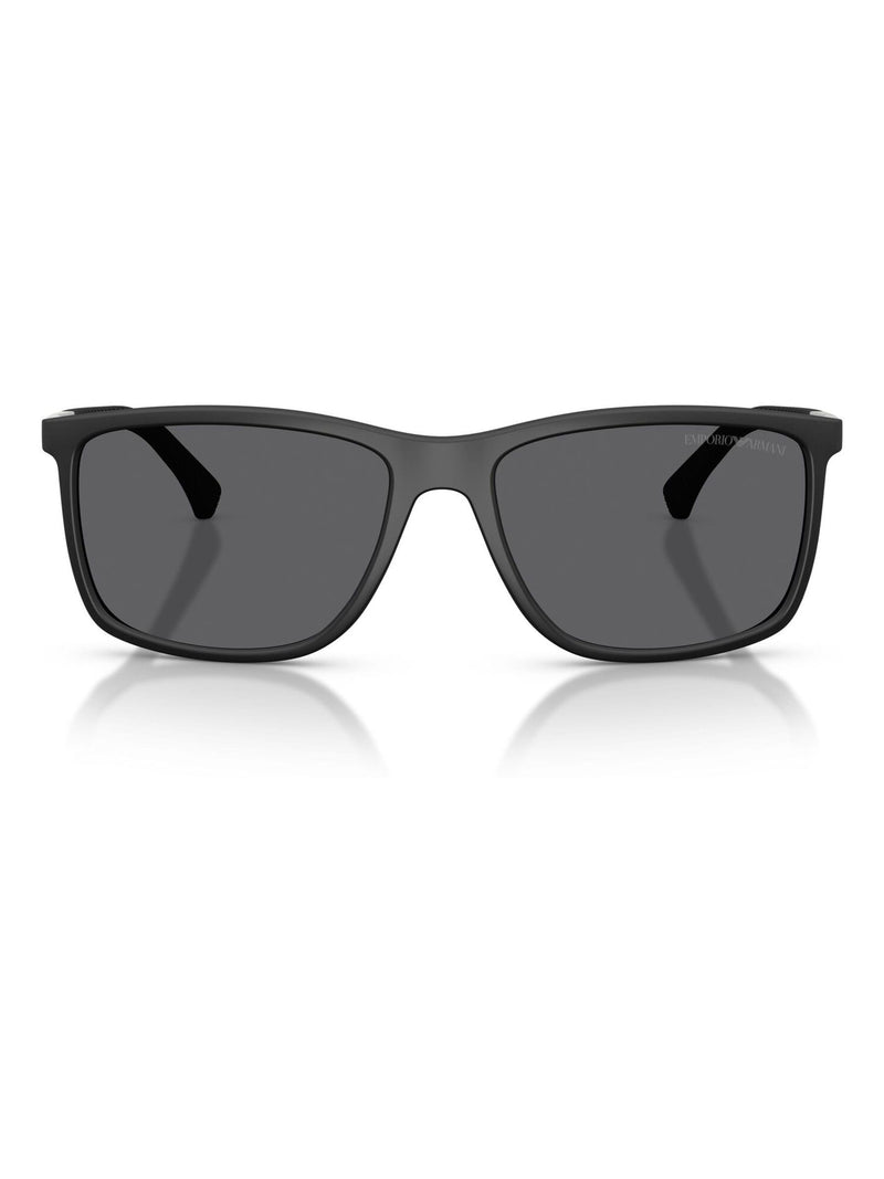 Emporio Armani black rectangle sunglasses with yellow lenses (British brand)