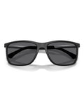 Emporio Armani black rectangle sunglasses with yellow lenses (British brand)