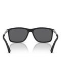 Emporio Armani black rectangle sunglasses with yellow lenses (British brand)