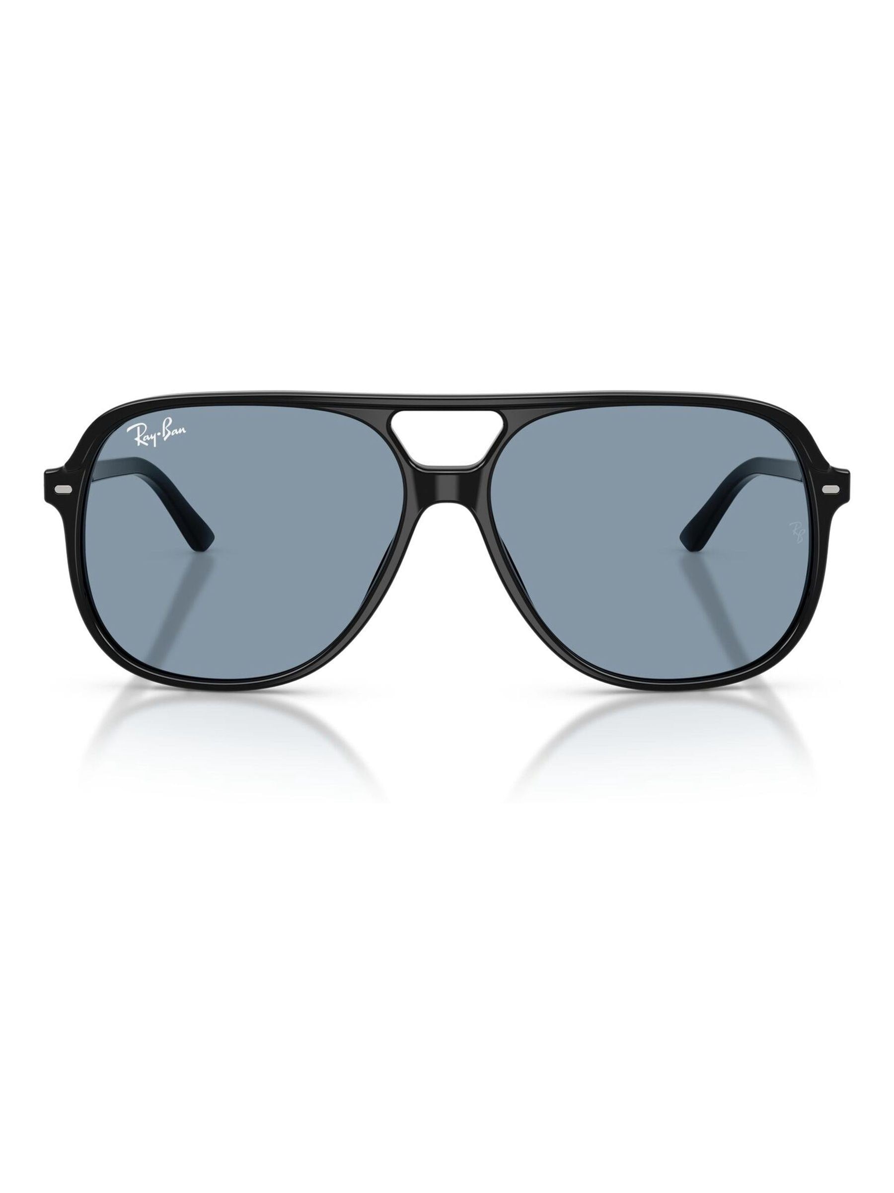 Ray-Ban Bill square sunglasses black acetate blue lenses (British brand)