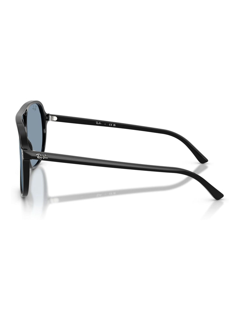 Ray-Ban Bill square sunglasses black acetate blue lenses (British brand)