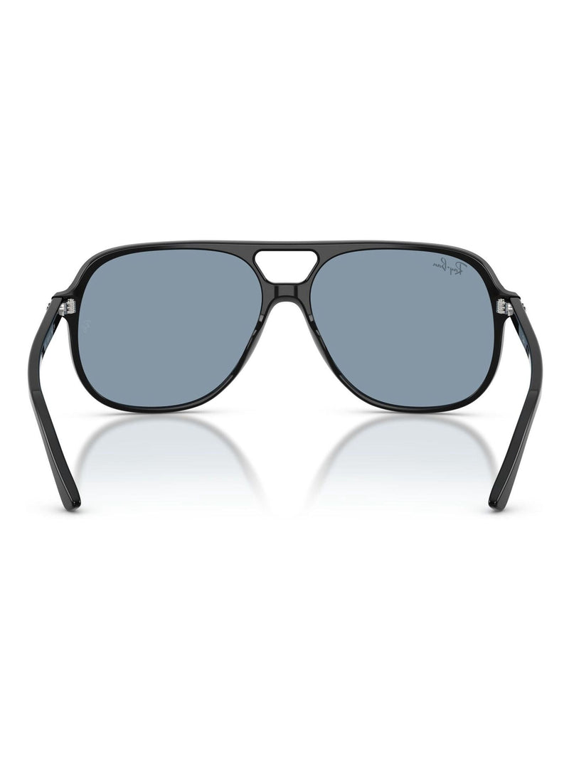 Ray-Ban Bill square sunglasses black acetate blue lenses (British brand)