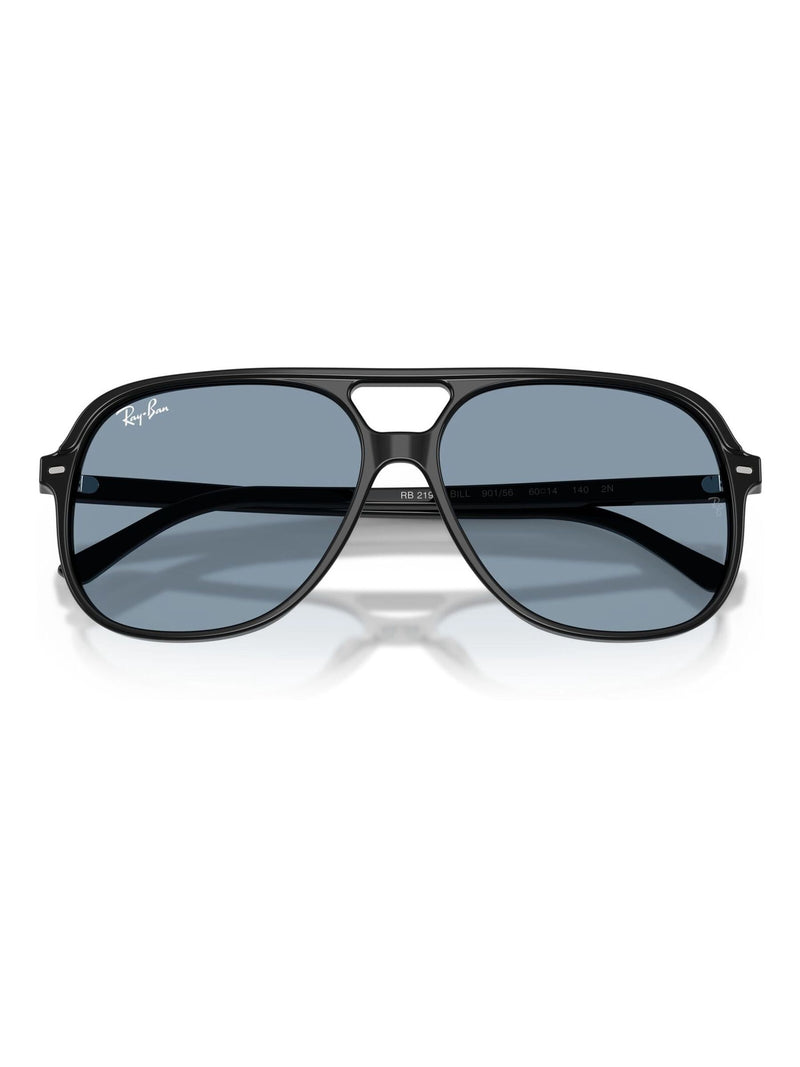 Ray-Ban Bill square sunglasses black acetate blue lenses (British brand)