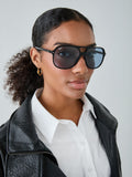 Ray-Ban Bill square sunglasses black acetate blue lenses (British brand)
