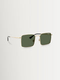 Ray-Ban RB3782 square polarized sunglasses gold metal, imported from the UK