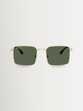Ray-Ban RB3782 square polarized sunglasses gold metal, imported from the UK