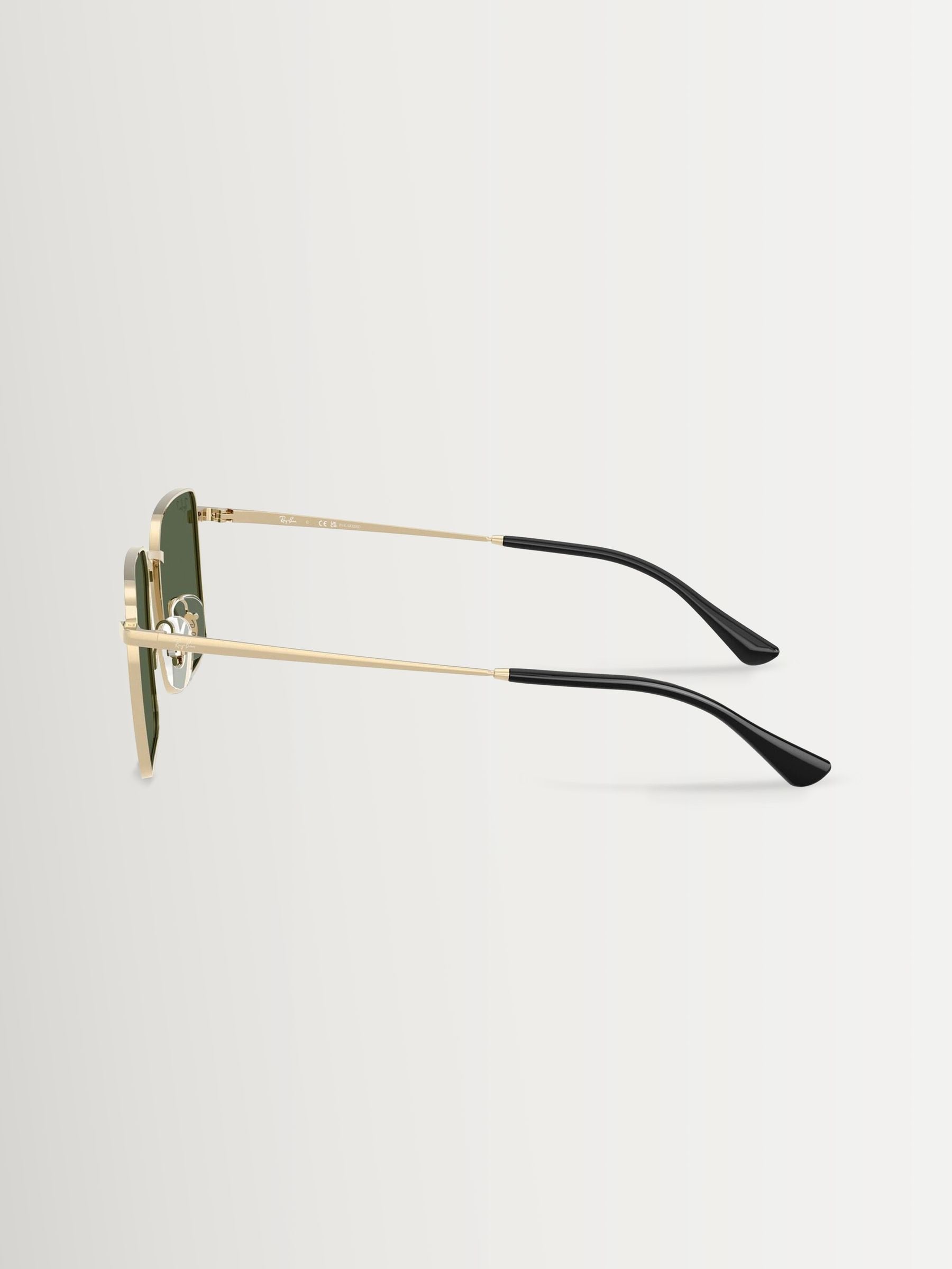 Ray-Ban RB3782 square polarized sunglasses gold metal, imported from the UK