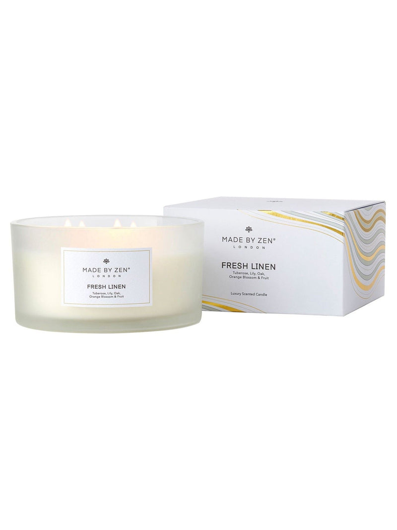 Made by Zen Fresh Linen candle 8cm (British brand)