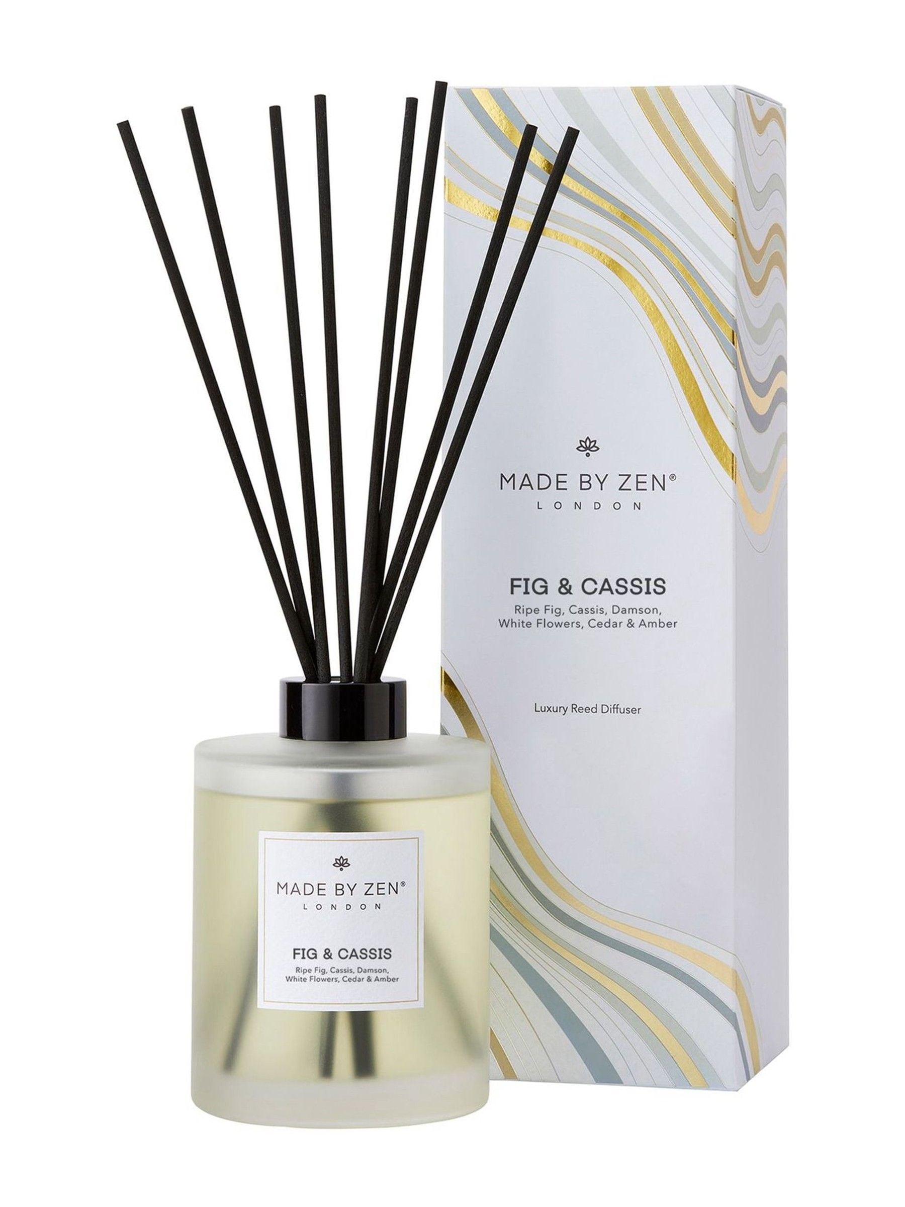 Made by Zen White Signature reed diffuser Fig & Cassis - British product