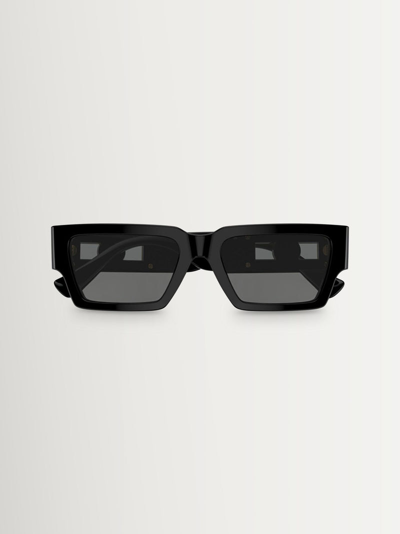Versace VE4459 black rectangle sunglasses, UK version