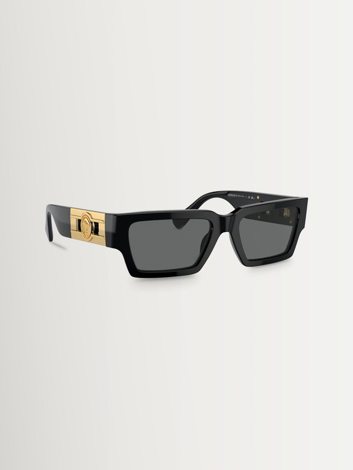 Versace VE4459 black rectangle sunglasses, UK version