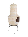 Snug Valencia Clay Garden Chiminea with floral design 85x36cm - British product
