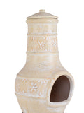 Snug Valencia Clay Garden Chiminea with floral design 85x36cm - British product
