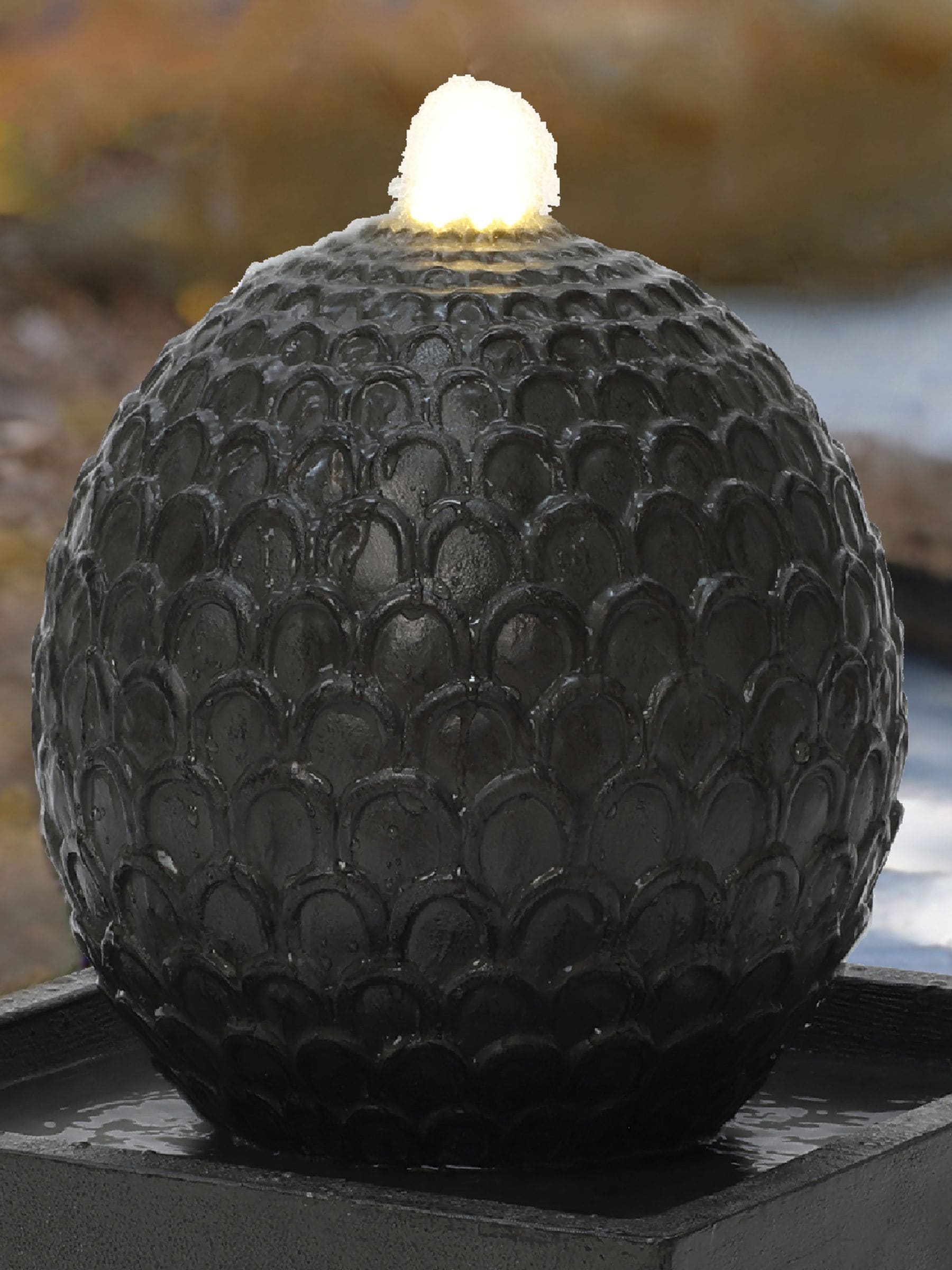 Charles Bentley Arno Sphere water feature grey 36cm (British brand)