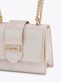 Carvela cream Jessica micro bag in champagne metallic, UK version
