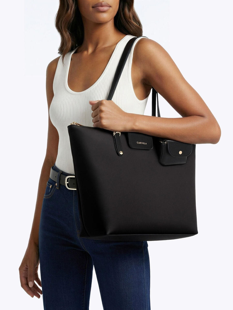 Carvela Marcela black nylon tote bag, imported from the UK