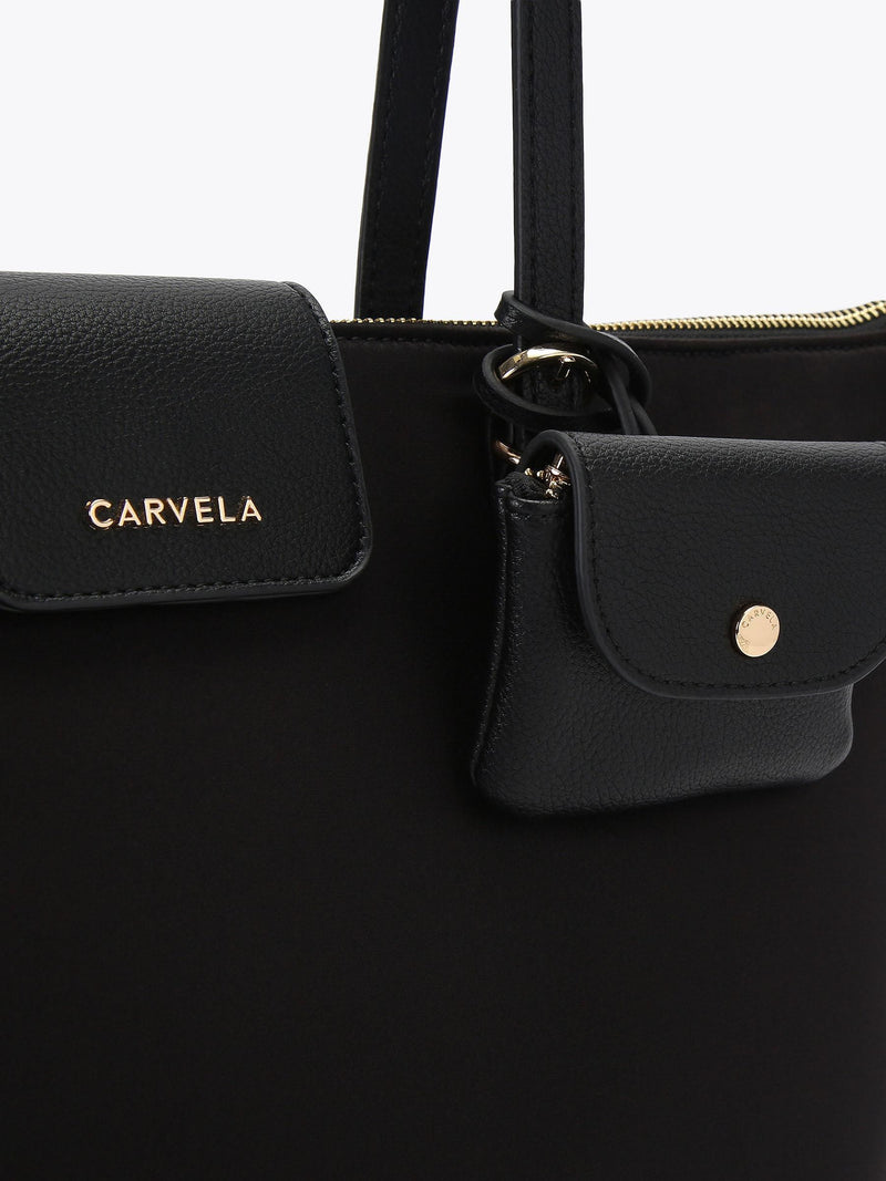 Carvela Marcela black nylon tote bag, imported from the UK